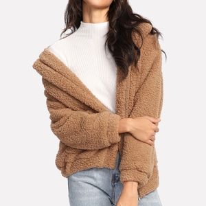 Dual Pocket Faux Fur Teddy Jacket NWOT